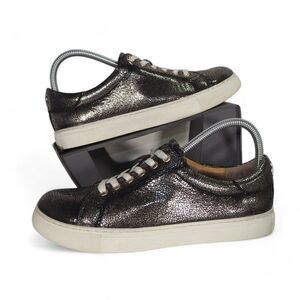 Jack Rogers Rory Metallic Casual‎ Sneakers Black / Silver Women's 8M